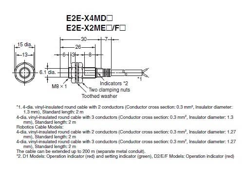 Kích thước E2E-X2MF1 2M