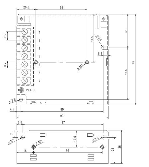 Kích thước NED-35A Kích thước NED-35A