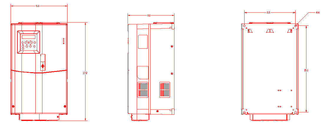 Kích thước PowerFlex 22C-D060A103